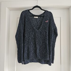 Hollister Navy V-Neck Sweater